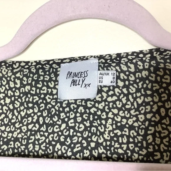 < Princess Polly Leopard Print Tie Front Top > - Picture 4 of 6